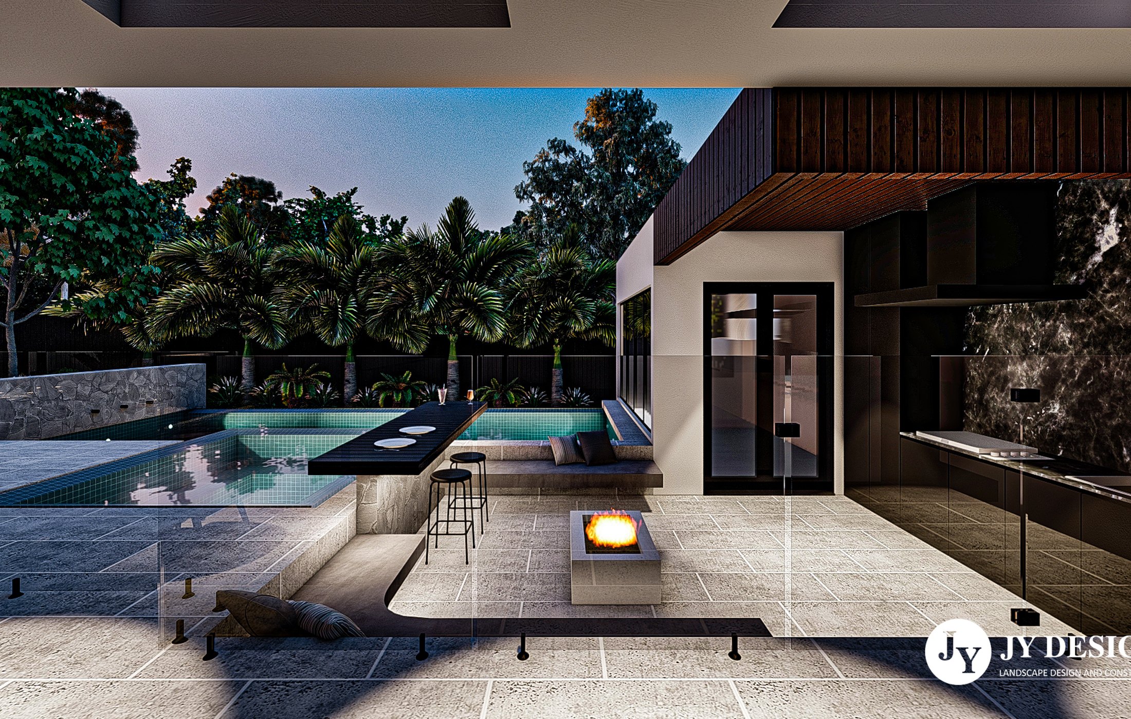 Luxury residential outdoor landscape design